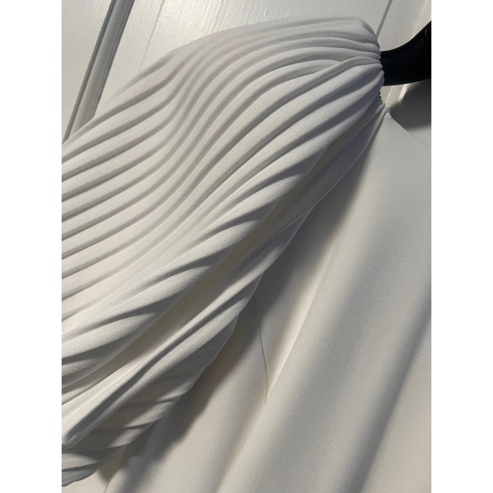 Calvin Klein White Puff Sleeve Sheath Dress Cocktail Party Women's Size 2 - Picture 4 of 6